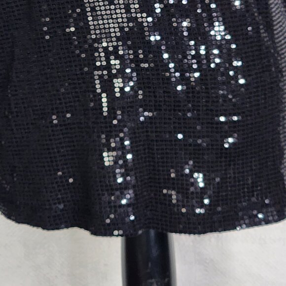 Lane Bryant Black Sparkle Sequin Front Cotton Modal Back Dressy Tank Size 14/16 - Picture 4 of 16
